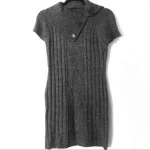 Pink rose gray mini sweater knit dress siz…